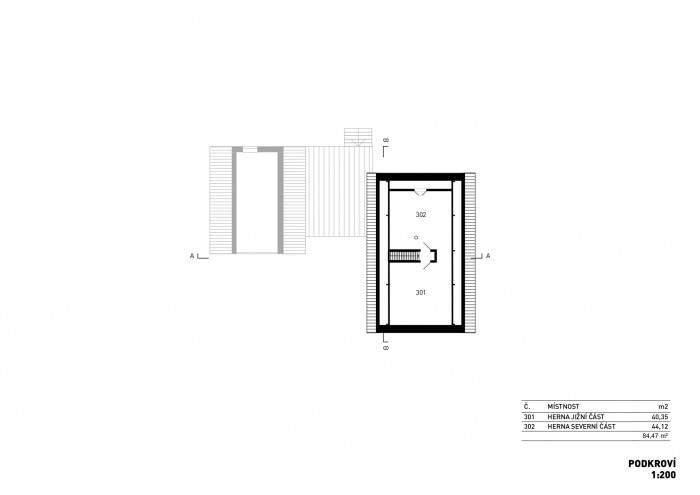 Půdorys - podkroví