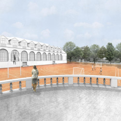 Resuscitace areálu České obce sokolské na Malé Straně, vizualizace, Jakub Herza