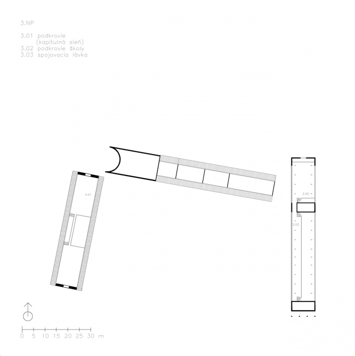 Patrik Kovaľ, Kláštor v Zdislave, půdorys 3. NP - foto