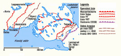 Mapa opevněné linie v jihovýchodní části Finska, Ivo Vondrovský,