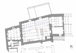 Obnova Bízkova válcového mlýna, Jirsa Architekti, půdorys mezipatro