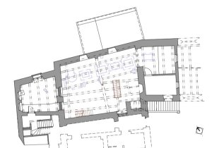 Obnova Bízkova válcového mlýna, Jirsa Architekti, půdorys mezipatro