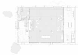 Thomas Kröger Architekten, rekonstrukce stodoly ve Fergitz, 1.NP, výkres