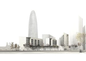 Esteve Bonell, Josep Maria Gil, peris+toral.arquitectes, kolektivní bydlení pro seniory a zdravotní středisko v Barceloně, vizualizace