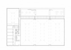 Městská hala Modřice, Atelier bod architekti, půdorys 2NP
