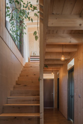 Schodiště osvětlené severním oknem.