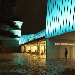 Restaurace, nově navržená část, vizualizace, Monolot studio