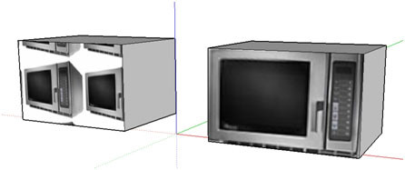 SketchUp - mikrovlnka