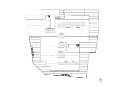 Galéria Martin, půdorys střechy, Atelier8000