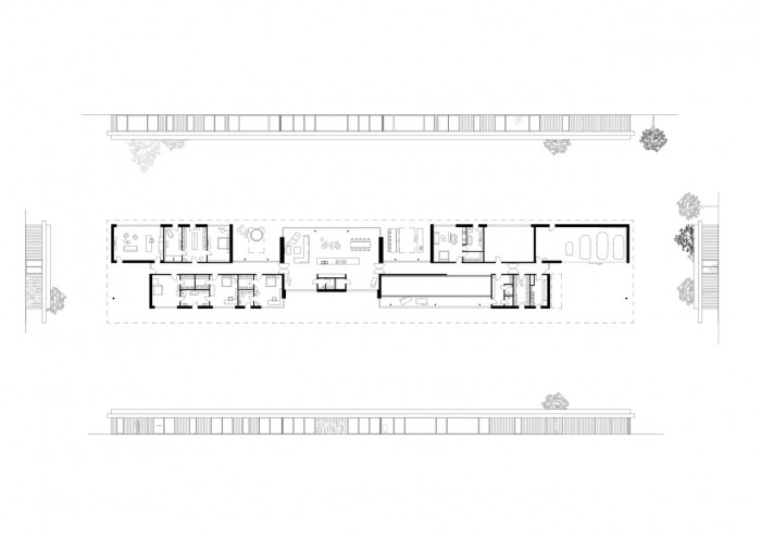 Rezidence Kostelec, ADR, půdorys 1 NP a pohledy