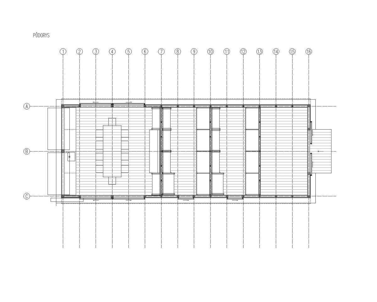 Usedlost v Jižních Čechách, NEW HOW architekti, půdorysy