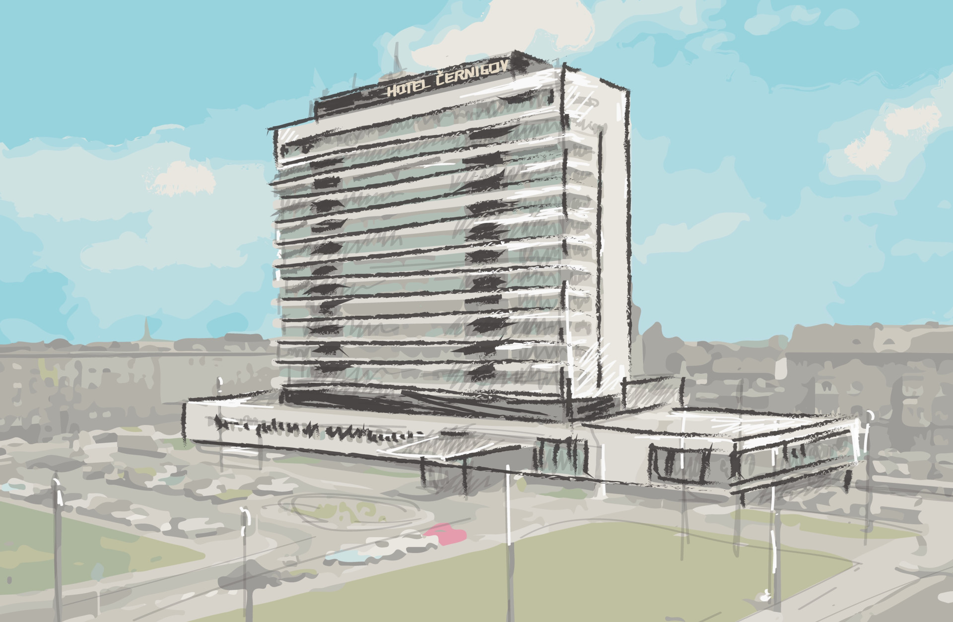 Hotel Černigov – má se kvalitní stavba ze 70. let v Hradci Králové zbourat? Osud hotelu je nejistý a v posledních letech se mluví o jeho demolici