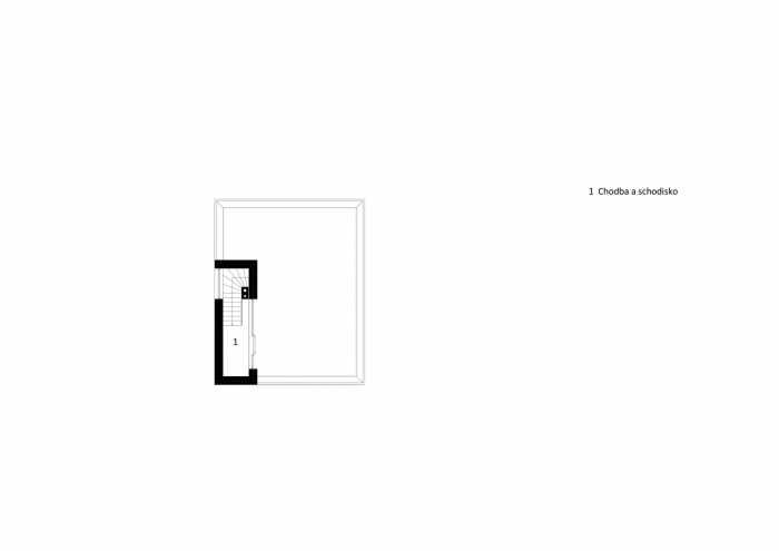 Compass Architekti, Rodinný dom Brusnicová A, půdorys 3. NP – foto