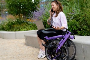 Brno na skládacím kole Brompton