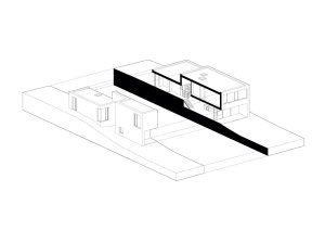 plusminusarchitects, Vrakuňa house, axonometrie – foto