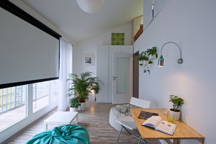 Mooza architecture, Interiér mezonetového bytu v Holešovicích - foto