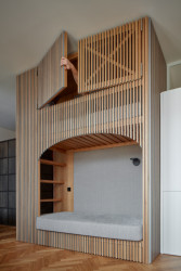 Interiér pražské garsonky na Žižkově od ateliéru ORA