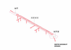 Axonometrie - střešní přístup