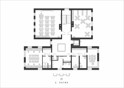 Architekt Ondřej Tuček, Přístavba a rekonstrukce obecní školy Hovorčovice, půdorys 3. NP – foto