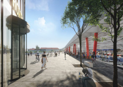 Dopravní terminál Smíchov, A69 architekti. Vizualizace: DOUSEK-ZÁBORSKÝ