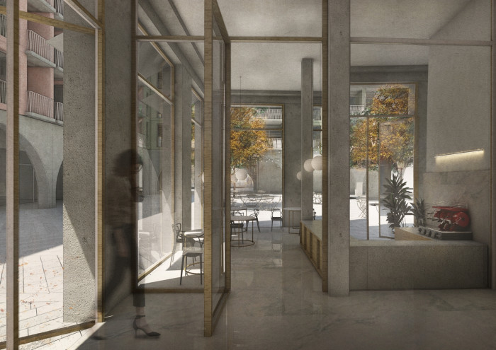 Bytový dům v Karlíně, vizualizace, Barbora Červeňová