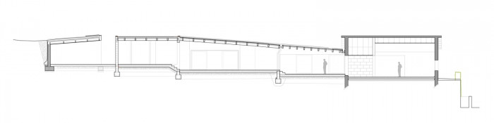 Rodinný dom RiB, řez, Roman Žitňanský a Vidal i Solanes arquitectes