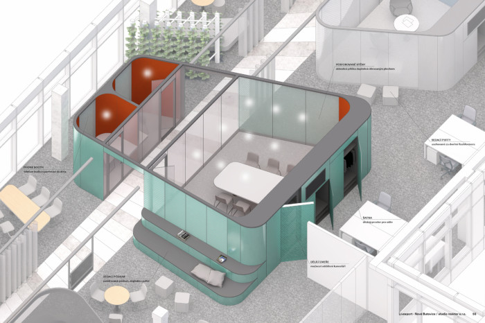 Kanceláře společnosti Livesport, Studio Reaktor / Jakub Heidler, Jan Kačer, transformer nadhled