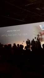 Architekt Petr Hájek během slavnostního večera.