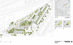 Alison Brooks Architects, obytný soubor Ely Court, situace