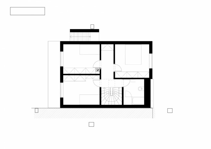 Rodinný dům Dolní Kounice, New Work / Svatopluk Sládeček, Jaroslav Matoušek, Petra Bitaudeau Vašková, půdorys