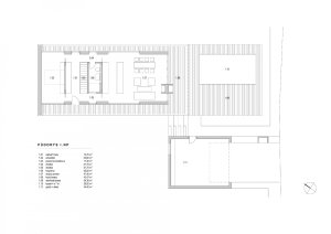 RD Hrabyně II., Atelier38‌ / Tomáš Bindr, Pavlína Harazimová, půdorys 1NP