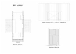 Lundgaard & Tranberg Architects, Molo Kvæsthus v Kodani, pavilon s kavárnou, výkres
