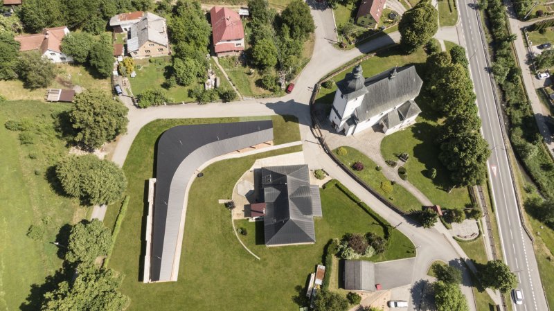 Společenský sál farního centra v Lidečku od studia AEIOU