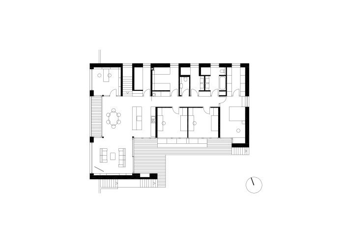 Přízemí (RD Ruzyně; Stempel & Tesař architekti)
