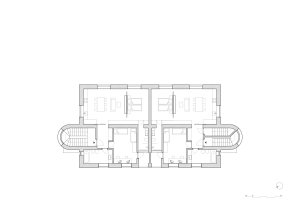 Půdorys 3.NP (Rekonstrukce a přístavba k vile v Praze-Vinohradech, PAPUNDEKL ARCHITEKTI)
