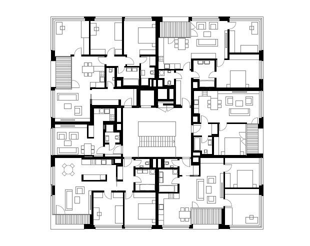 Bytový dům Bulovka, 3-5 NP