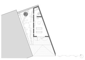 Půdorys (Kaple v Praze-Záběhlicích; JIRSA – ARCHITEKTI)