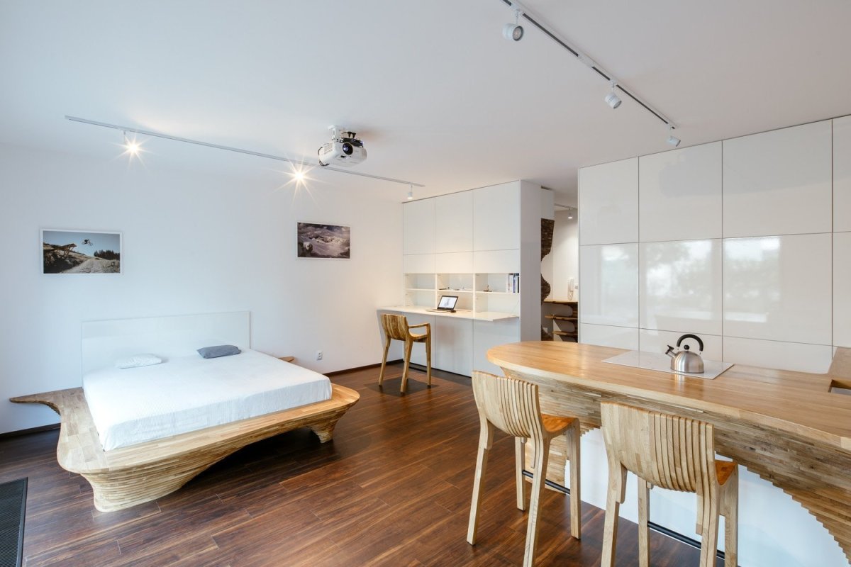 Interiér bytu v Letňanech za využití parametrického designu, Archistroj