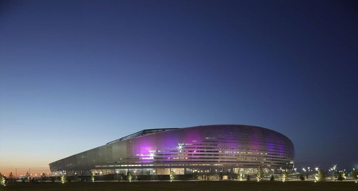 Astana stadion, Tabanlioglu Architects, Astana, Kazachstán, FOTO