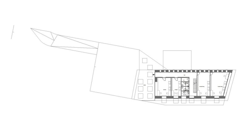 Administrativní budova ve Strančicích, půdorys 2.NP, Architektura s.r.o.