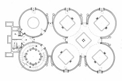 La Fábrica, Ricardo Bofill, půdorys 1, 2, 3 NP