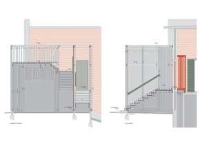 Johansen Skovsted Arkitekter, přečerpávací stanice na řece Skjern, výkres