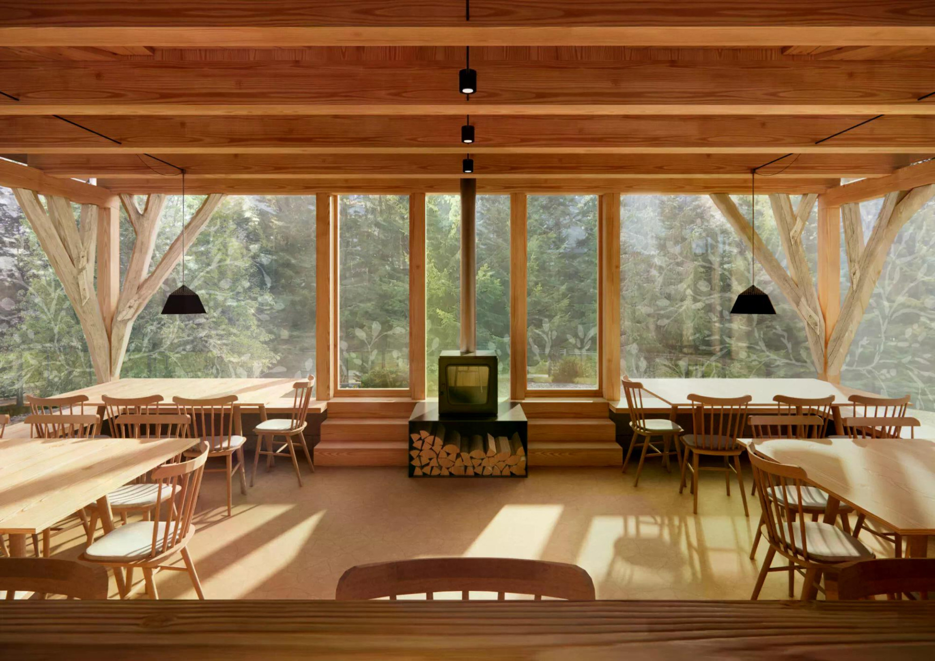 Chata Jahodina pro Ligu lesní moudrosti - vizualizace