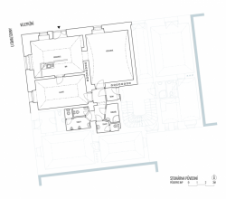 skutek architecture, Stejkárna / holešovickej steakhouse, půdorys, původní stav – foto