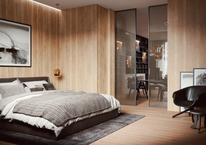 Dveře IDEANET v posuvu do stropu PREMIUM