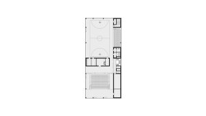 Komunitní sportovní centrum pod Nuselským mostem, půdorys 5np, Kristýna Vyslychová