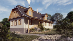 Vizualizace - rodinný dům v Razové