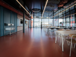 Mjölk architekti ve spolupráci s interiérovou designérkou Jitkou Třmínkovou navrhli jídelnu děčínské firmy RYKO.