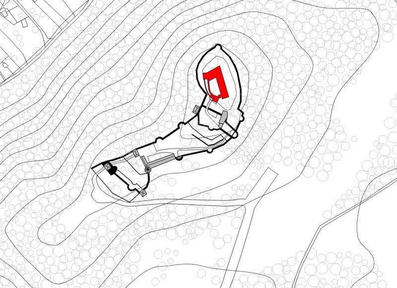 Rekonstrukce paláce hradu Helfštýna, situace, Atelier-r / Miroslav Pospíšil, Martin Karlík