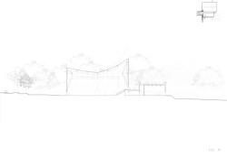 Řez (Sportovní a kulturní centrum Marie-Jose Perec a Josephine Baker v La Bouëxière ve Francii; onze04)